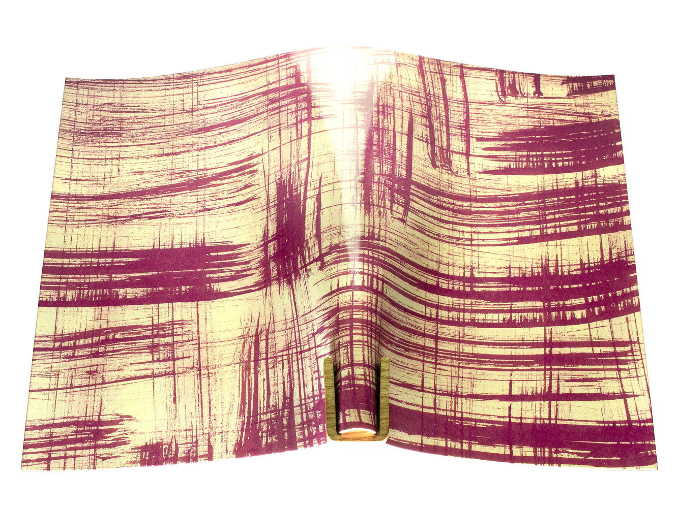 Vegetable tanned leather panel Russo canvora roxo 