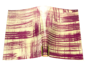 Vegetable tanned leather panel Russo canvora roxo 