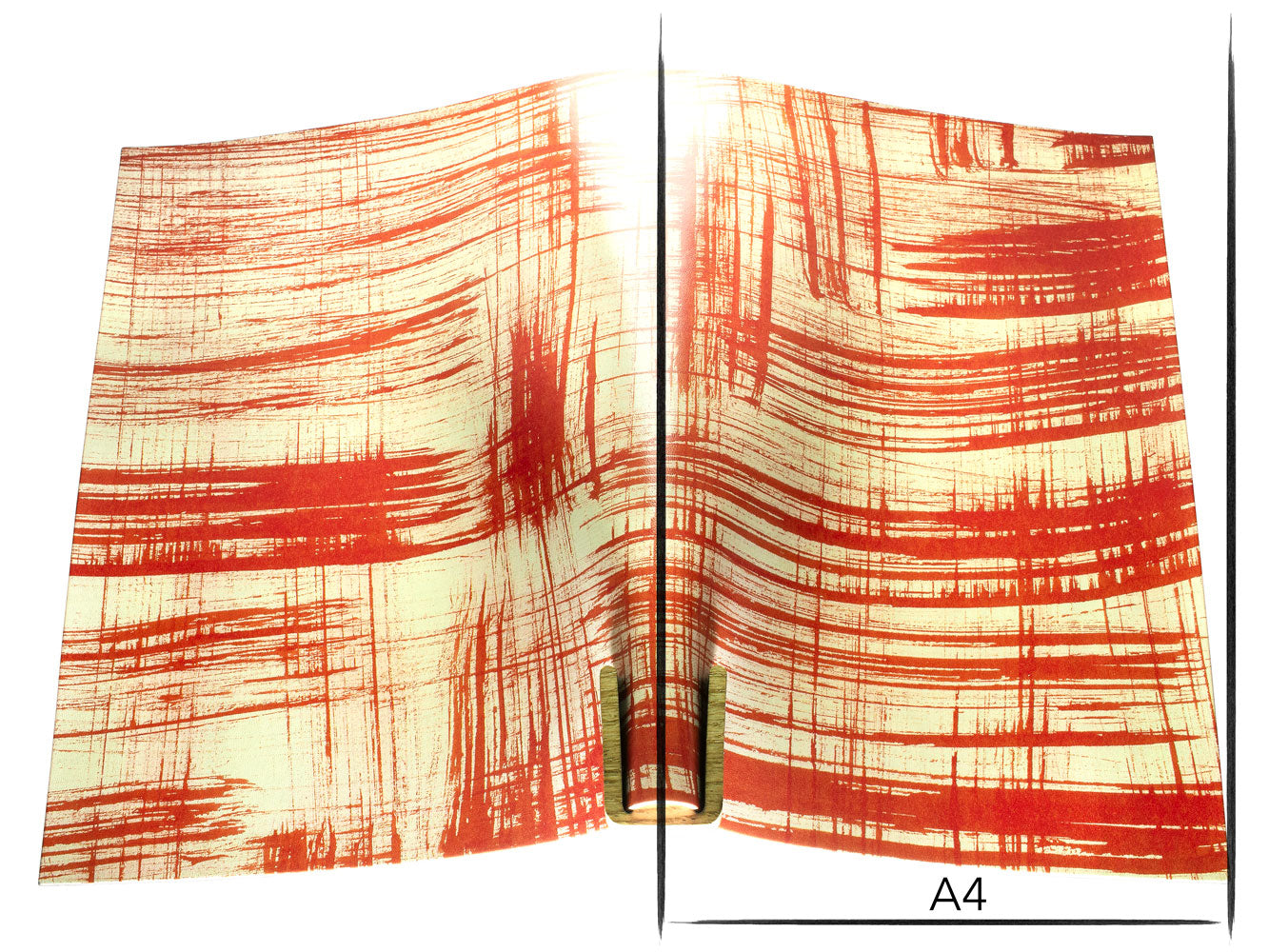 Vachetta leather panel Russo canvora fuoco 