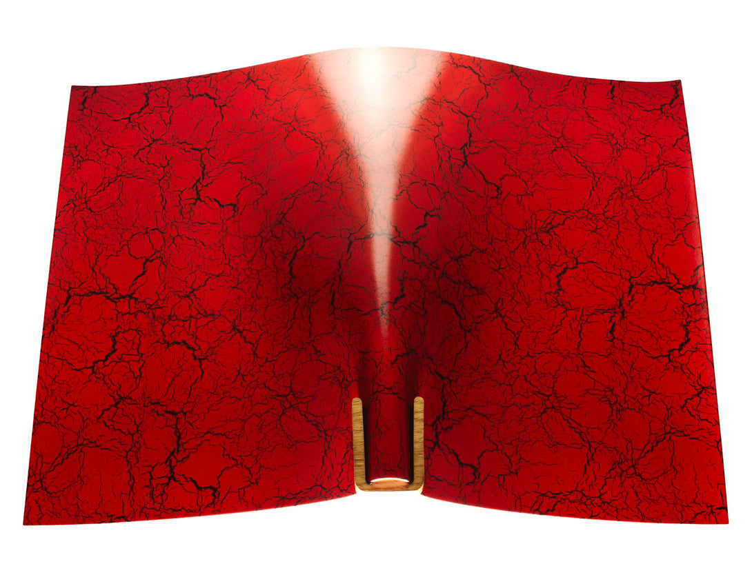 Vegetable tanned leather panel Russo crack rosso 