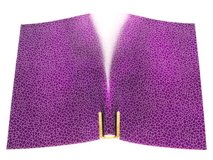 Vegetable tanned leather panel Russo zenith roxo 