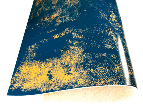 Vegetable tanned leather Russo anticuus cavaliere blue antique