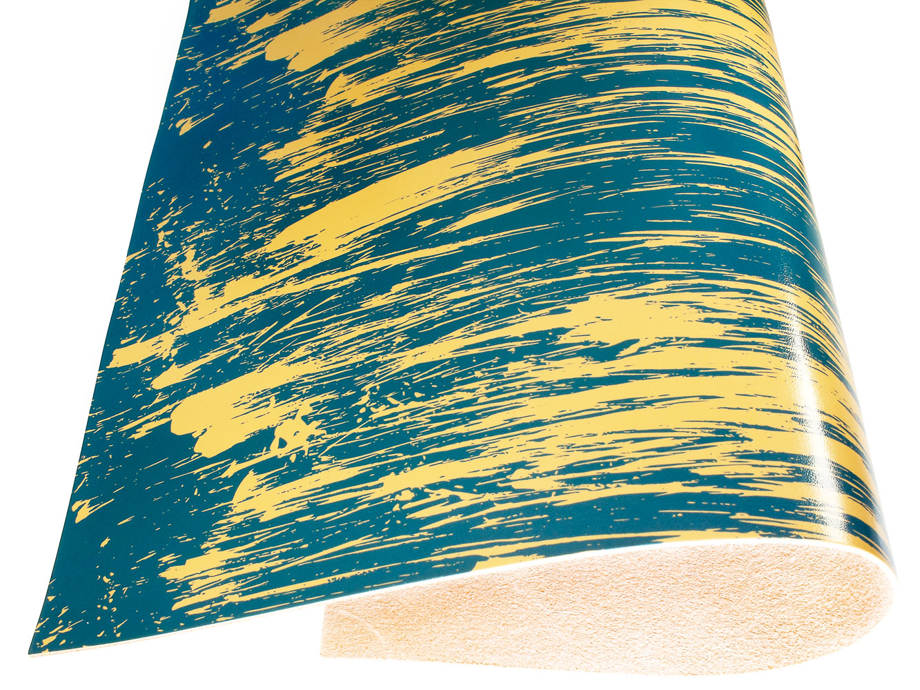 Vegetable tanned leather Russo carrara artenza blue stripes