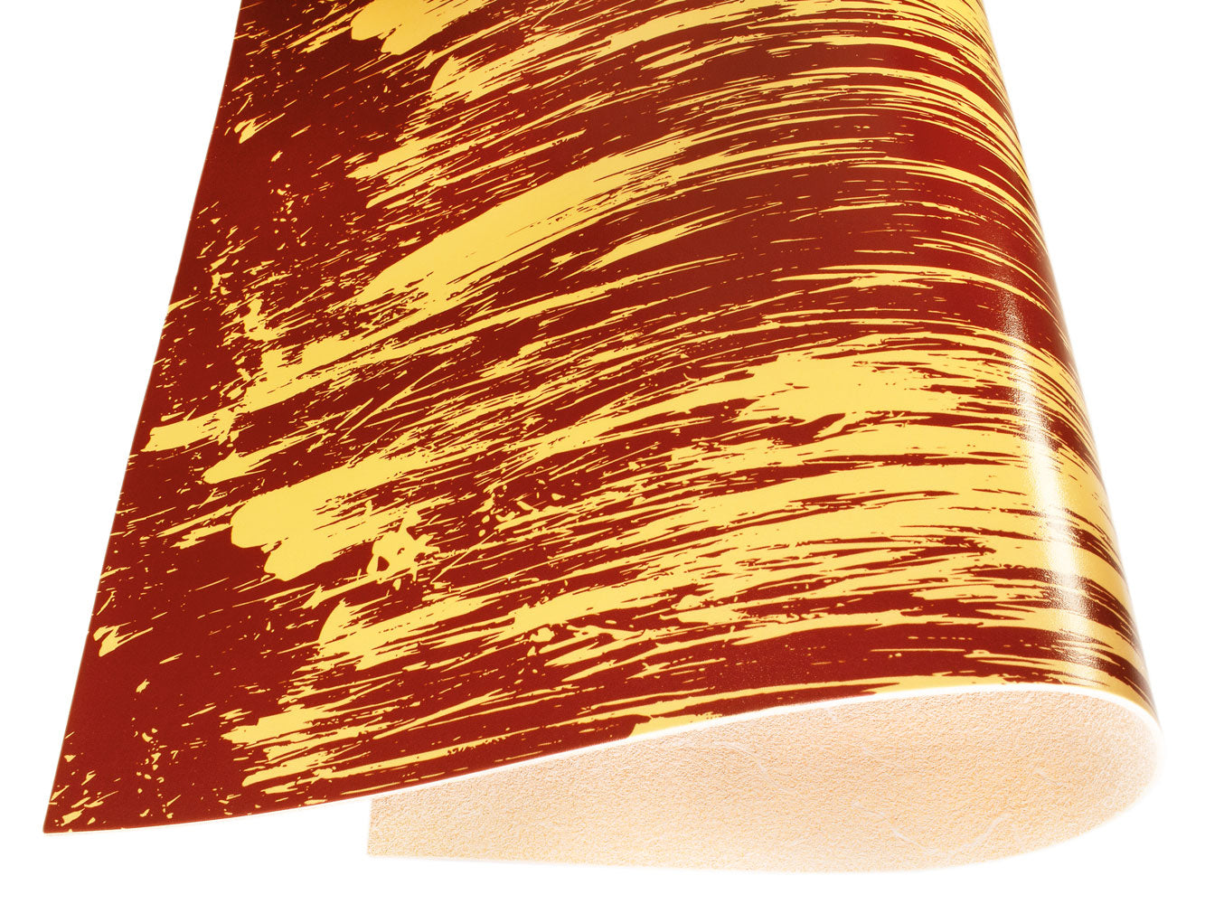 Vegetable tanned leather Russo carrara rusty red stripes