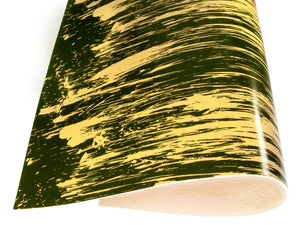 Vegetable tanned leather Russo carrara verdago green stripes