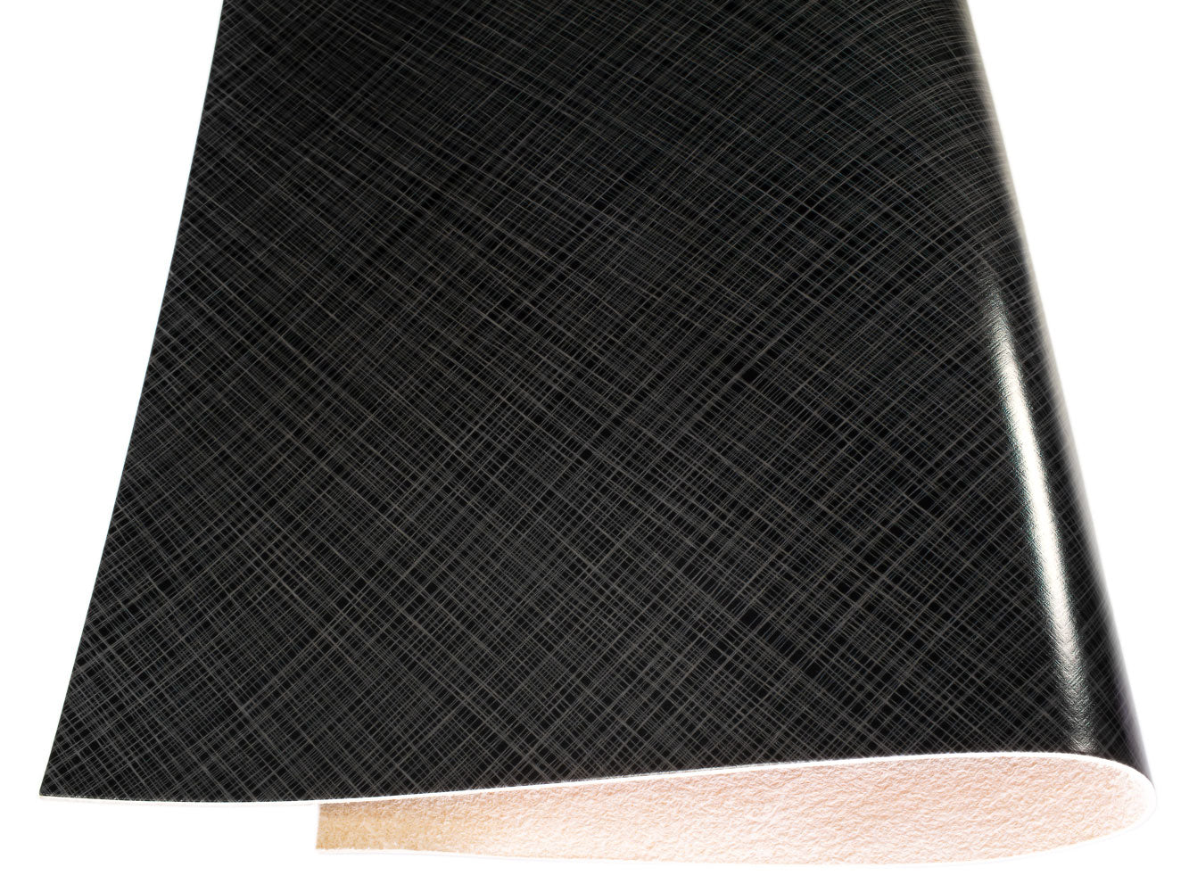 Vegetable tanned leather Russo commodore nero black lines