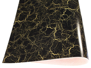 Vegetable tanned leather Russo crack nero black