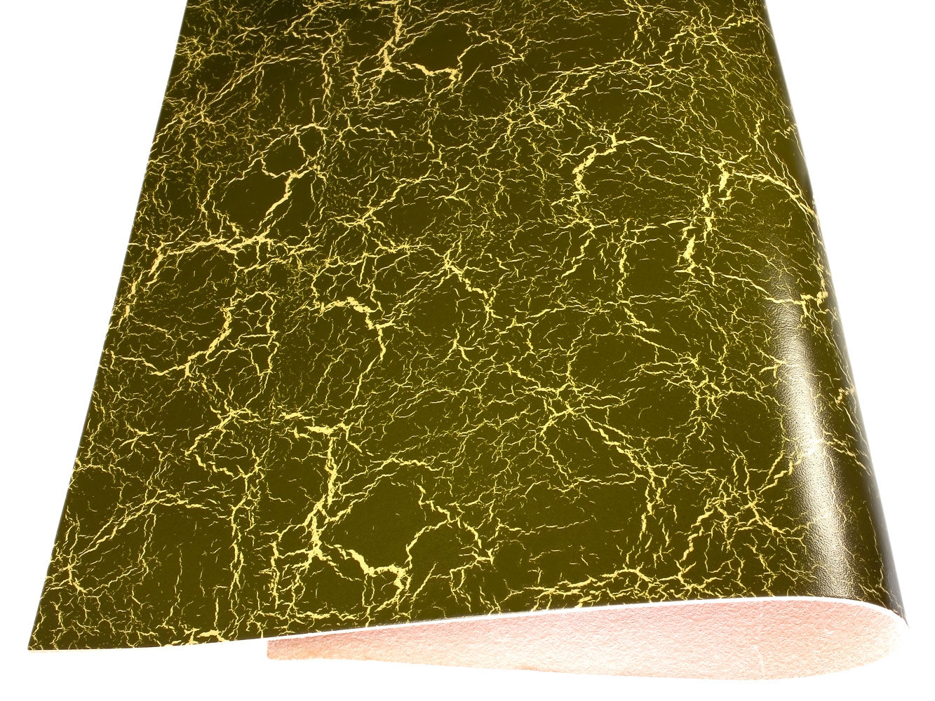 Vegetable tanned leather Russo crack oliva green