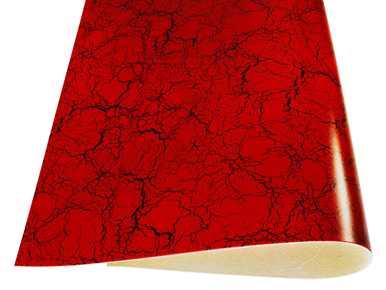 Vegetable tanned leather Russo crack rosso red