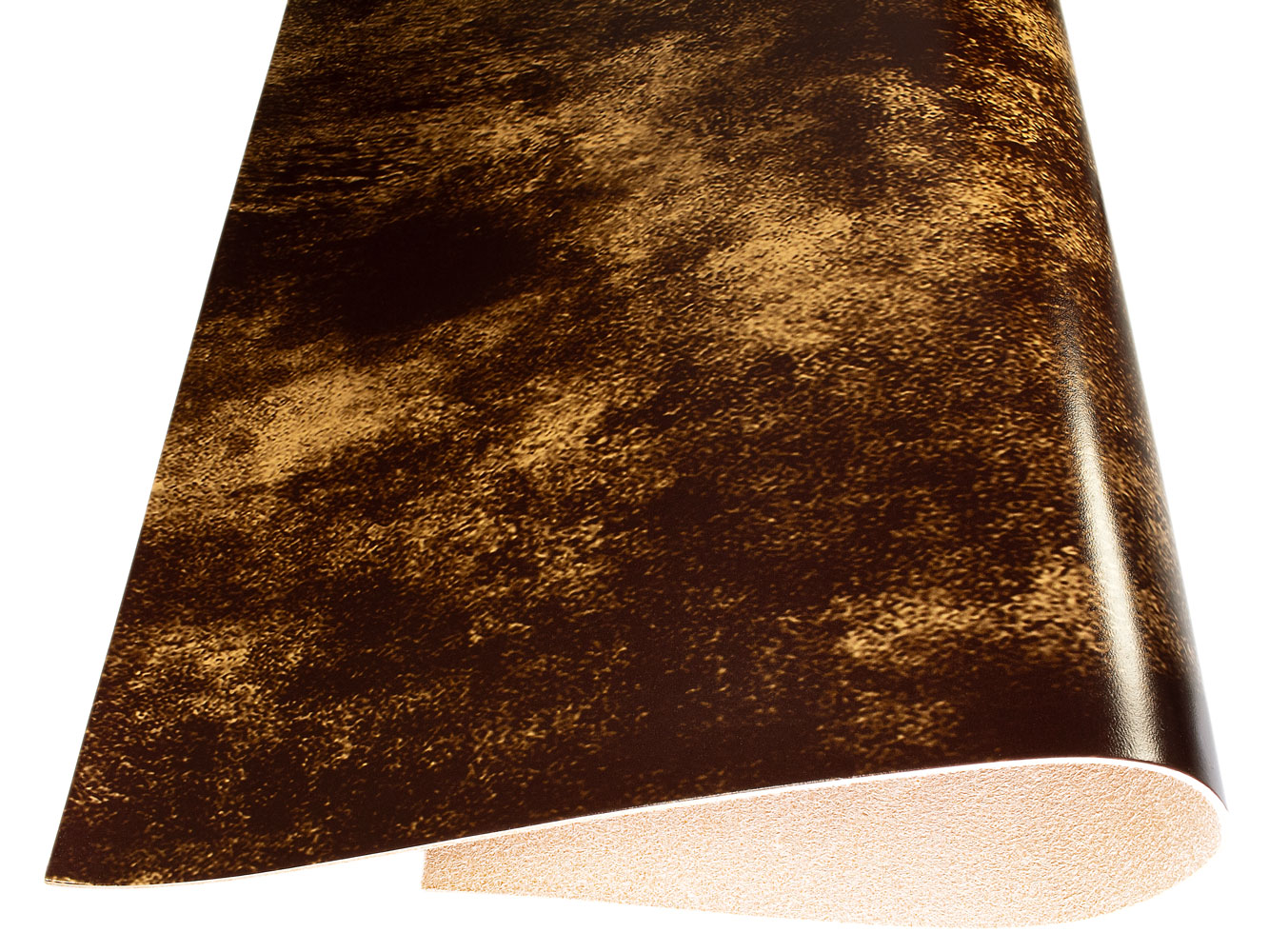 Vegetable tanned leather Russo marbled moreno brown