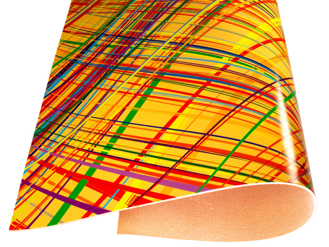 Vegetable tanned leather Russo astratto matisse abstract coloured