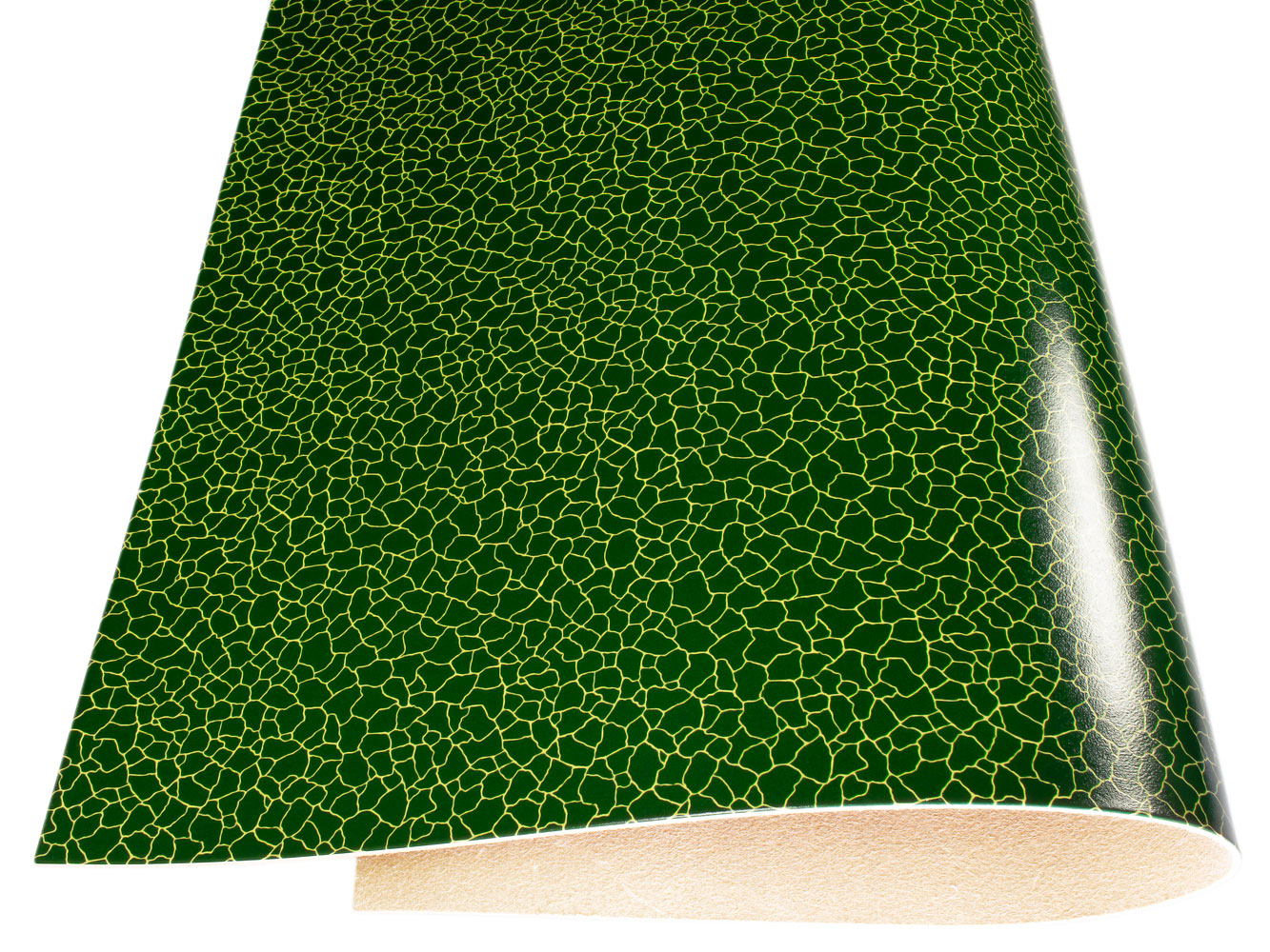 Vegetable tanned leather Russo zenith verdago green cracked